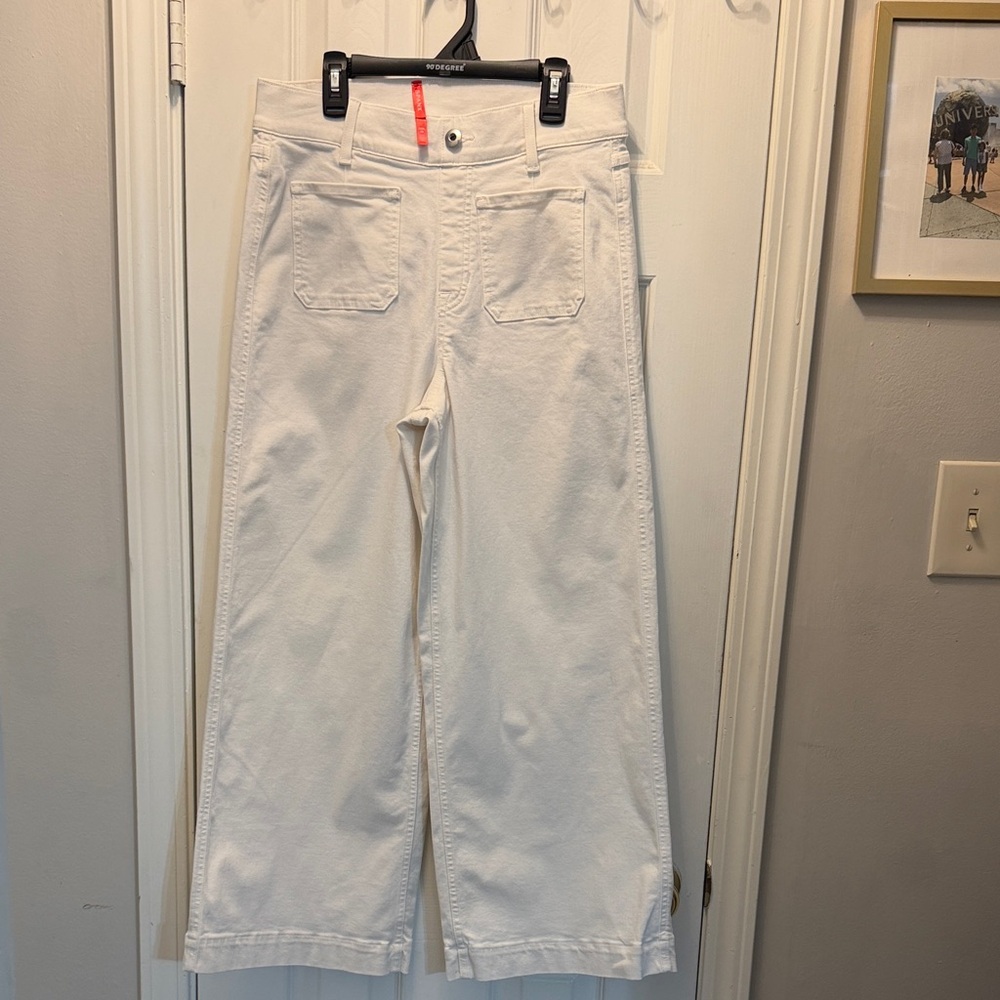 SPANX White Wide-Leg Pants